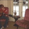 Mike, circa 1977, learning how to play the "D" chord